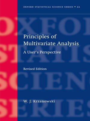 cover image of Principles of Multivariate Analysis